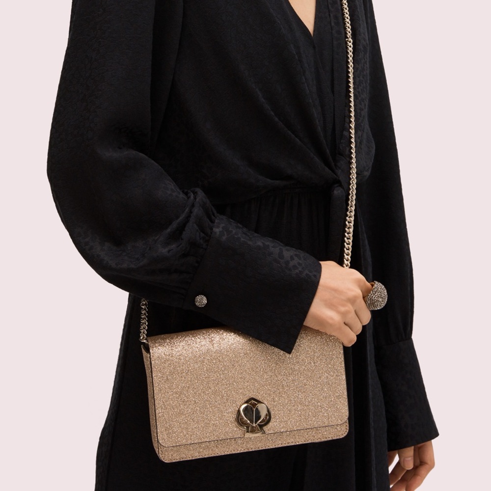 Kate Spade nicola shimmer twistlock Crossbody - Picture 1 of 7